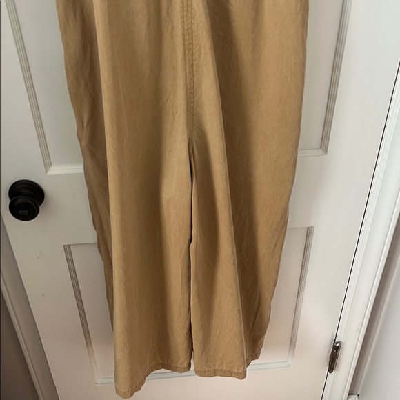 OLD NAVY butter toffee Tan Sleeveless Button-Down wide leg Jumpsuit lagenlook M - Picture 8 of 13